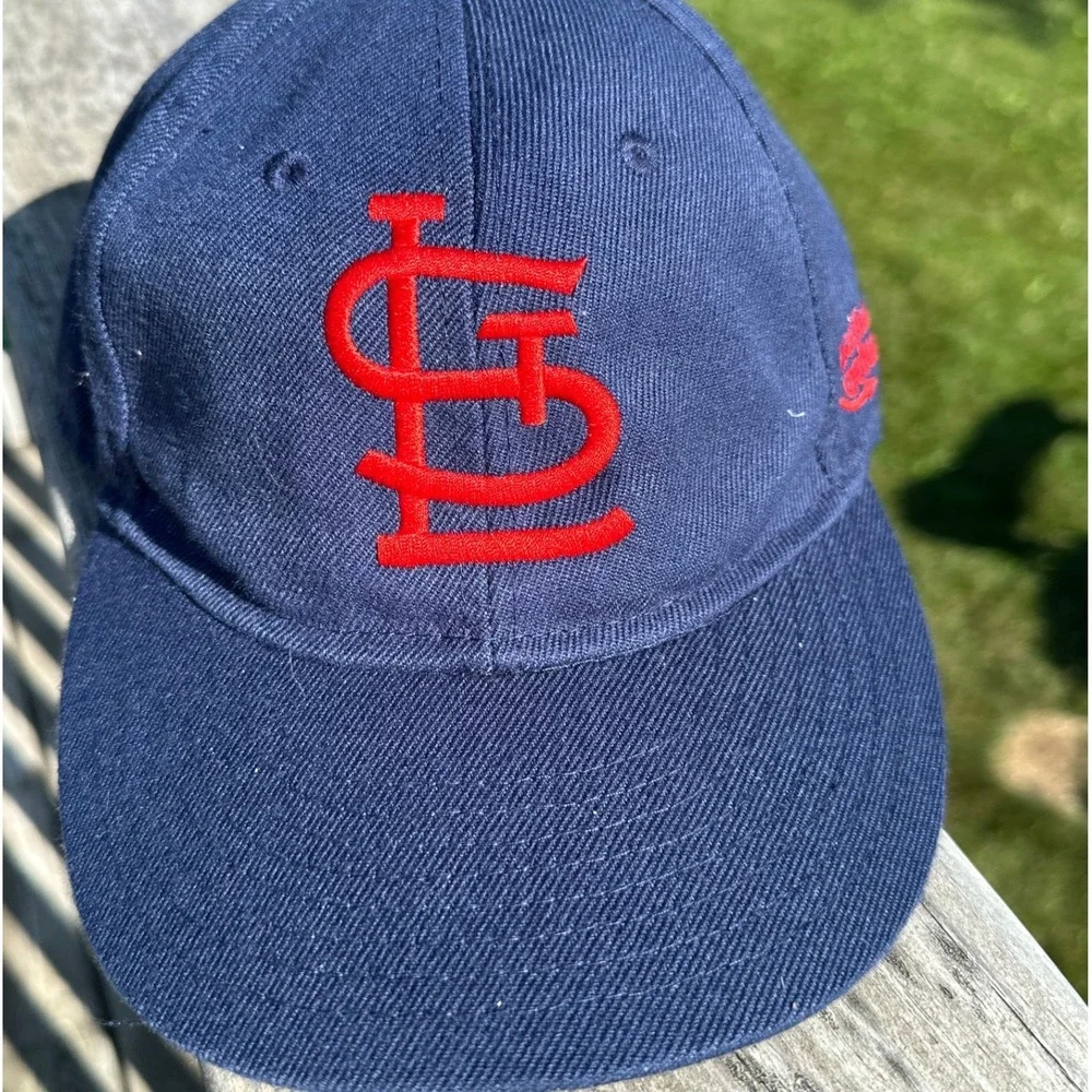 St Louis Cardinals Hat Redbird Rookies Navy Blue Red STL Baseball Cap Adjustable